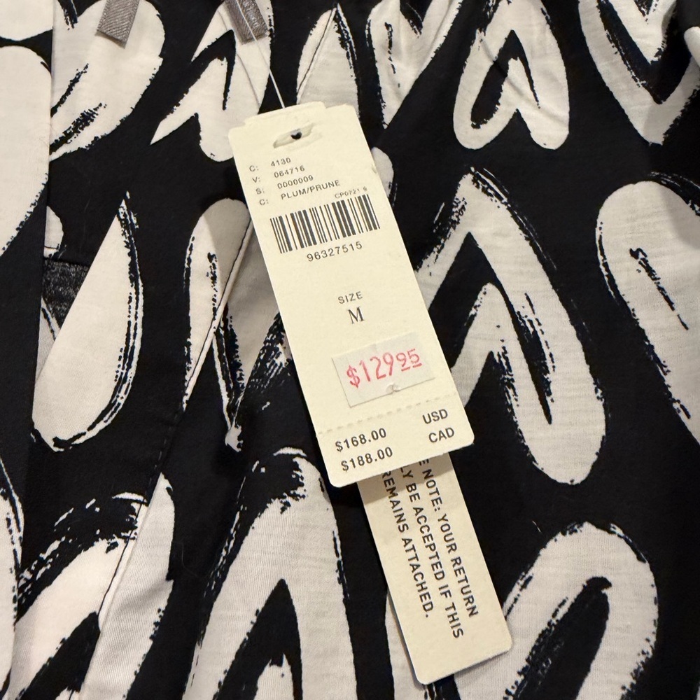 Anthropologie Maeve Somerset Black & White Heart Print Tiered Maxi Dress Medium - Picture 5 of 5